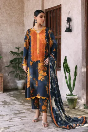 3-Pc Unstitched Printed Staple Suit With Embroidered Wool Shawl Dupatta CPMW3-03