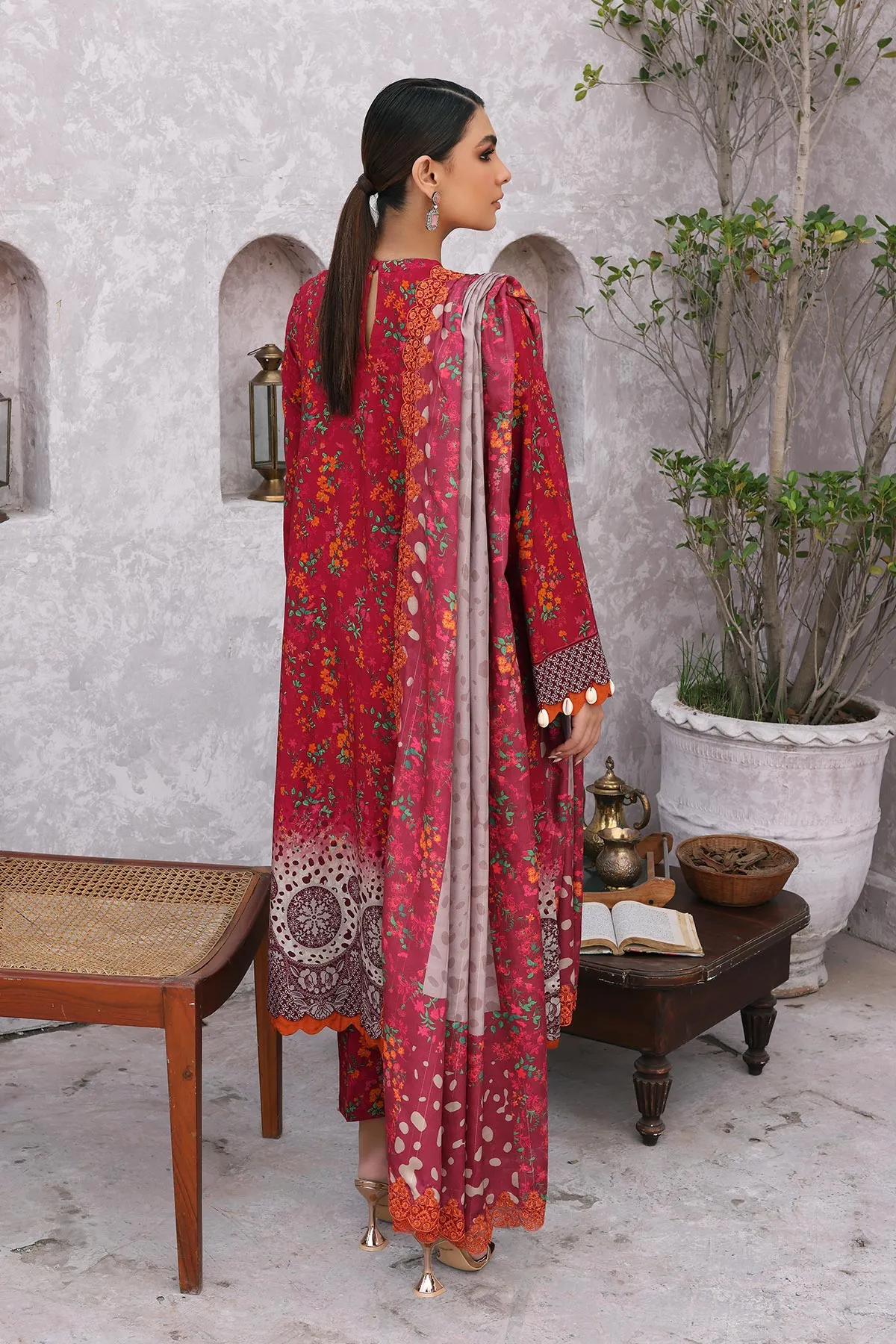 3-Pc Unstitched Printed Staple Suit With Embroidered Wool Shawl Dupatta CPMW3-08