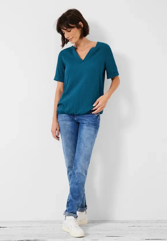 343839- Teal Blue Blouse - Cecil