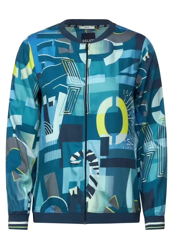 343847- Teal Blue Zip Hoddie- Cecil