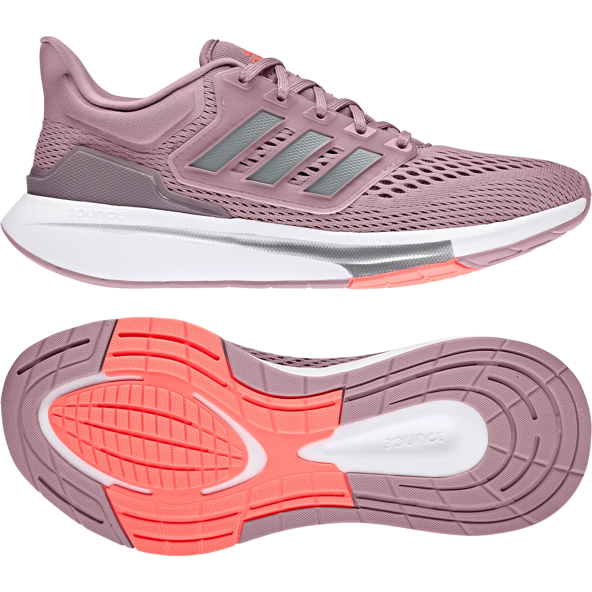 ADIDAS WOMEN'S EQ21 MAUVE RUNNING SHOE