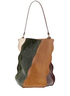 Adria Pleated Wave Bucket Bag - Agate