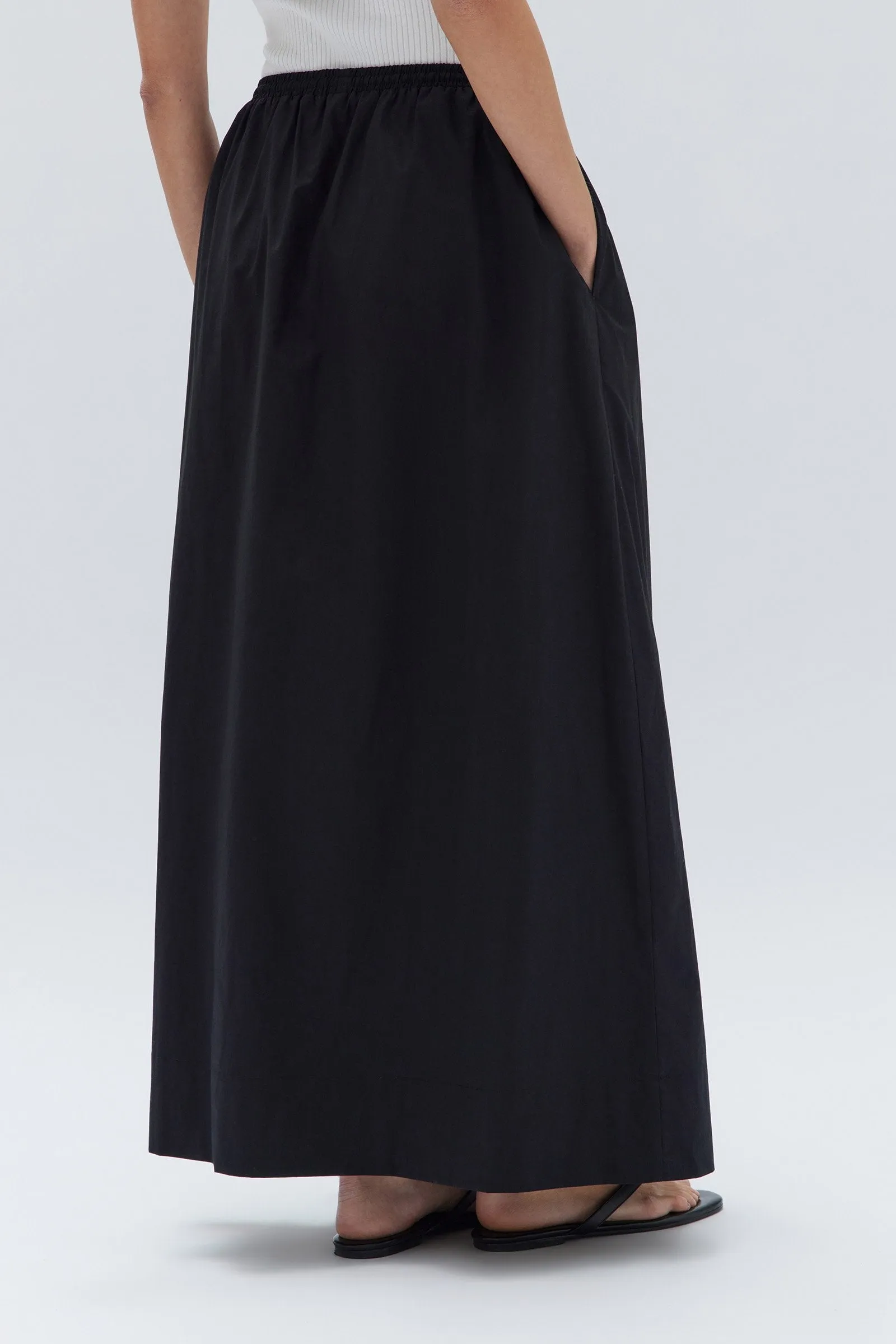 Amara Poplin Midi Skirt