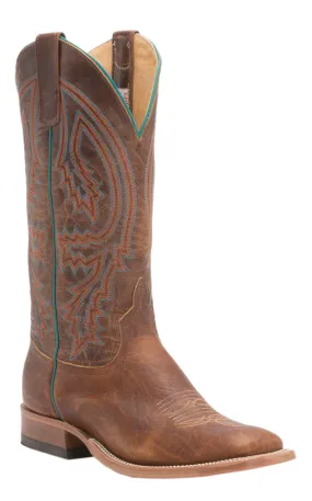 Anderson Bean Men's Tobacco Yeti and Brass Explosion Square Toe Cowboy Boots