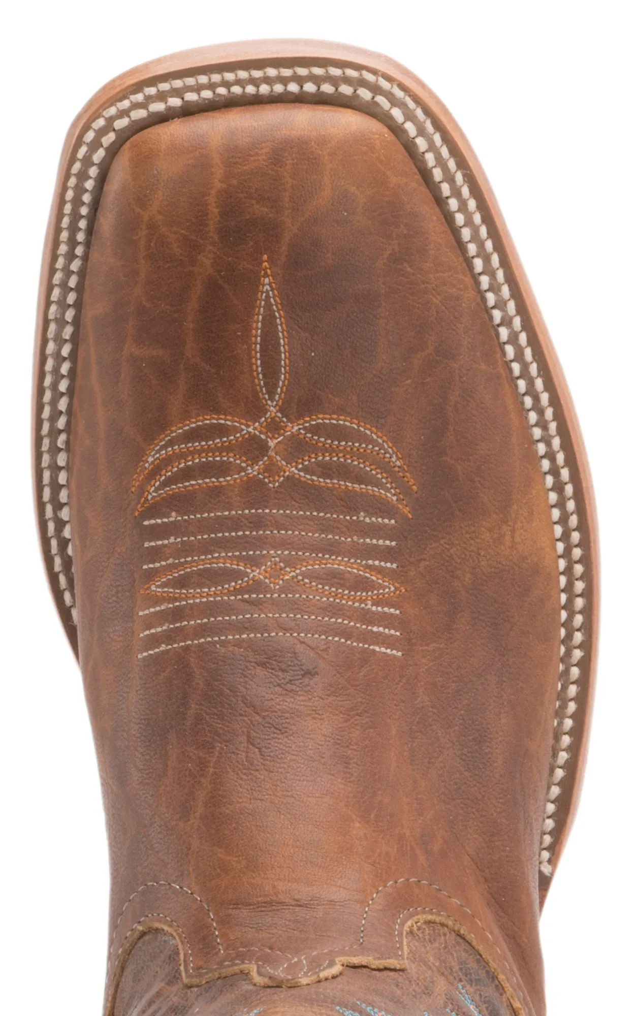 Anderson Bean Men's Tobacco Yeti and Brass Explosion Square Toe Cowboy Boots