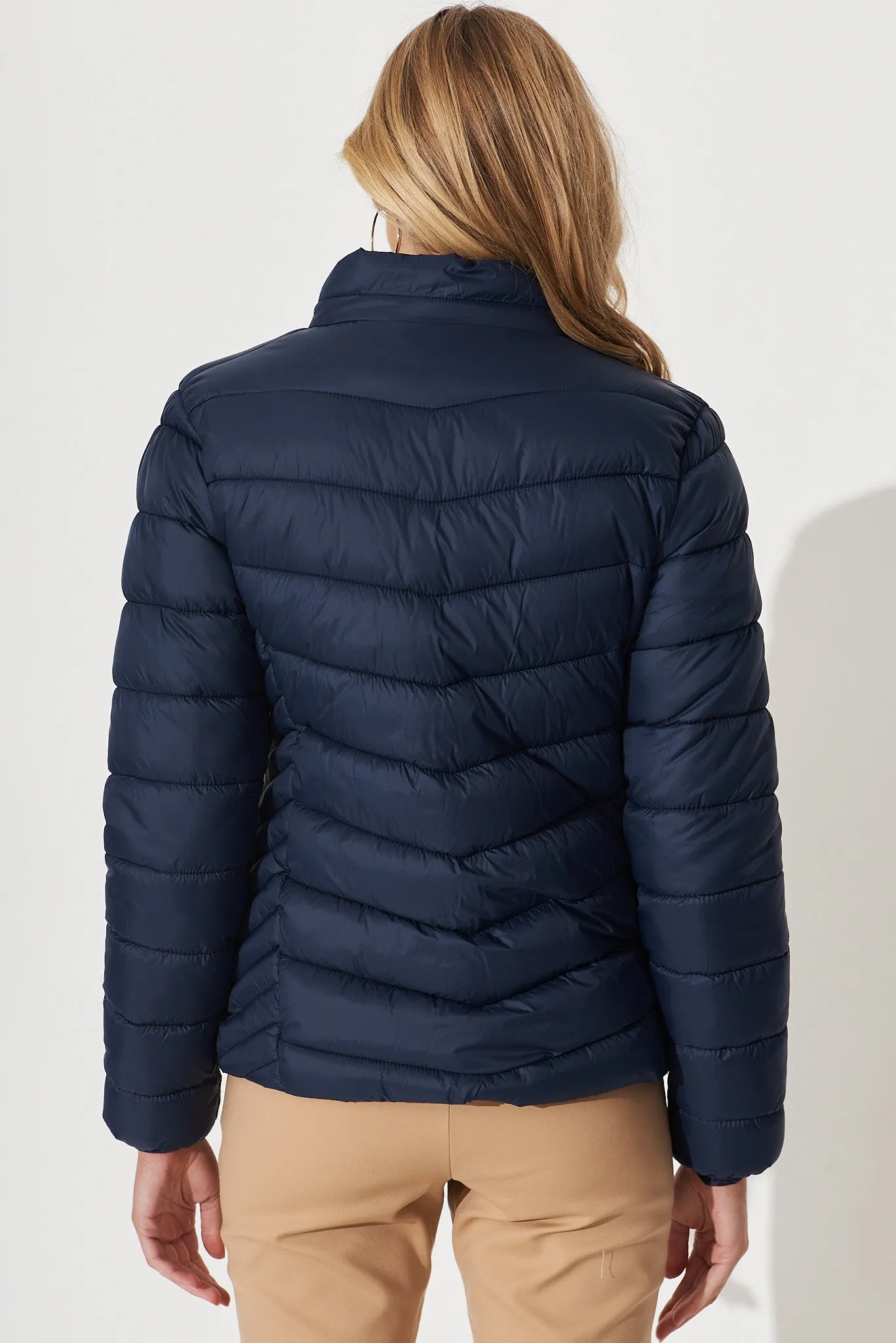 Arvon Puffer Jacket In Navy