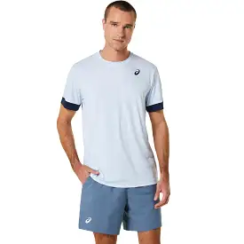 Asics T-Shirt Court SS Top Heren Lichtblauw