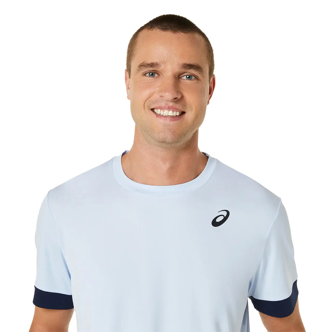 Asics T-Shirt Court SS Top Heren Lichtblauw