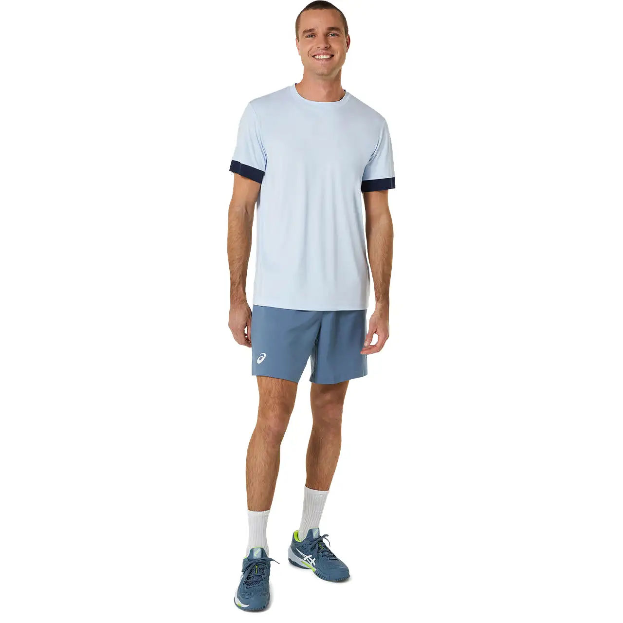 Asics T-Shirt Court SS Top Heren Lichtblauw