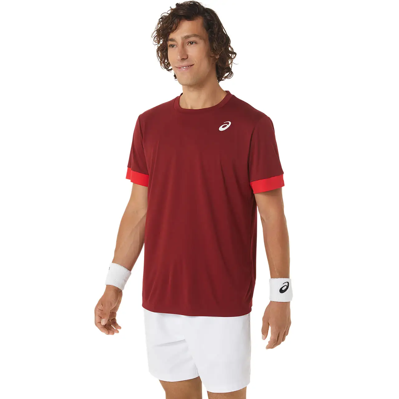 Asics T-Shirt Court SS Top Heren Rood