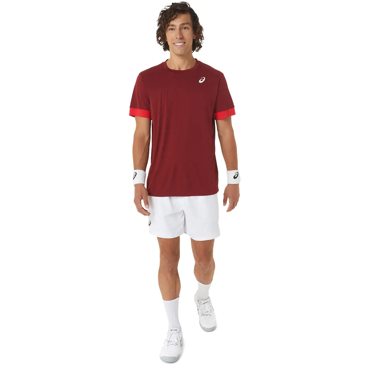 Asics T-Shirt Court SS Top Heren Rood