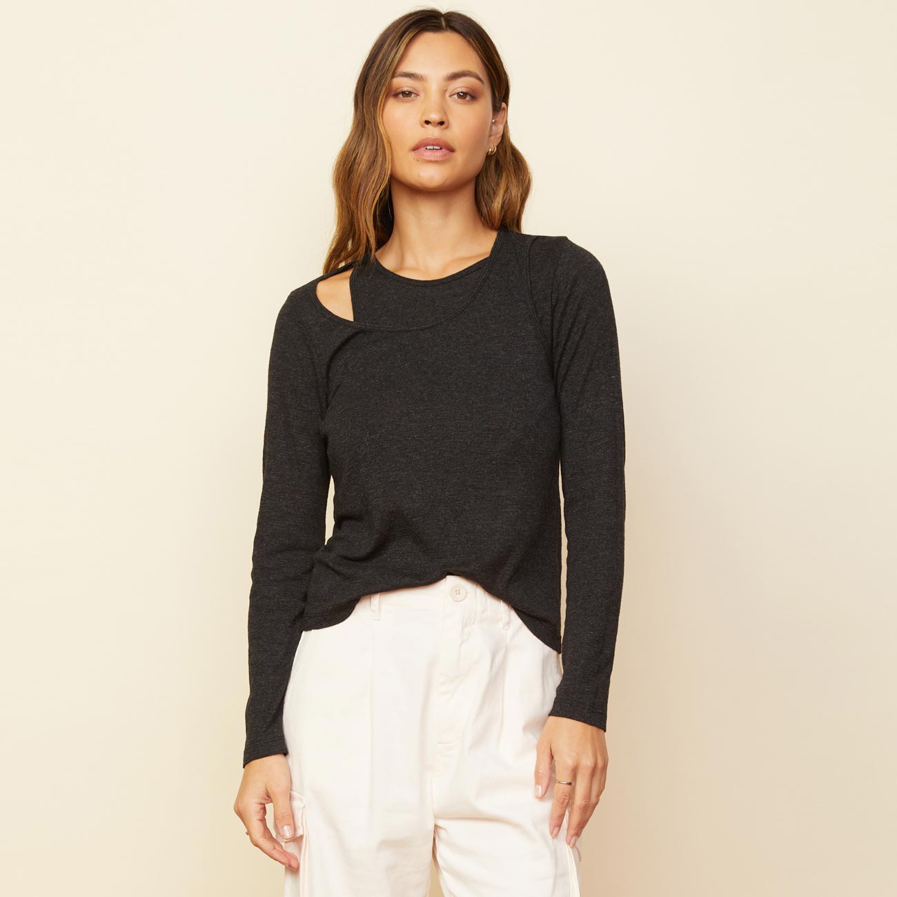 Asymmetric Long Sleeve Top