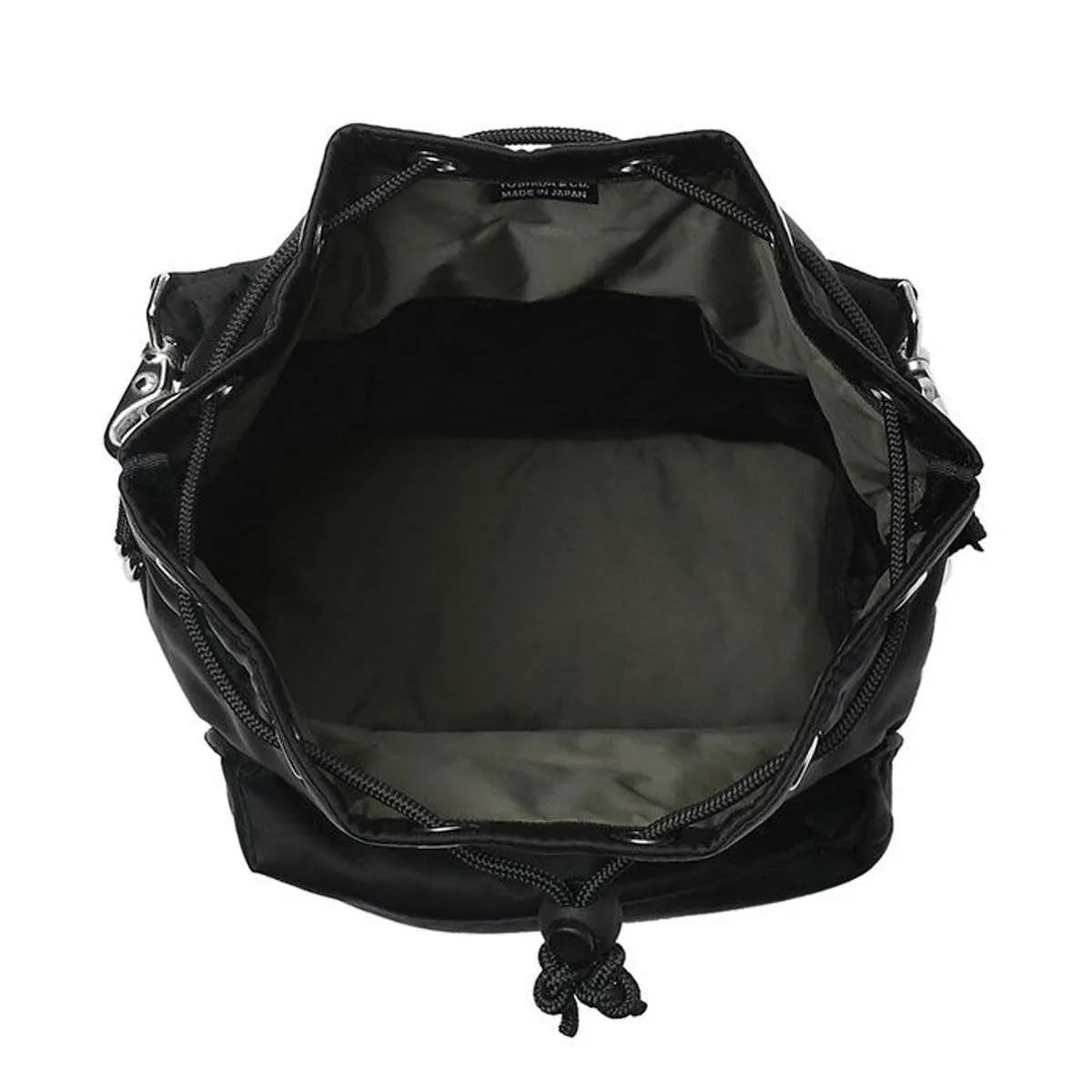 Balloon Sac Small Nylon Twill Bucket Bag - Black