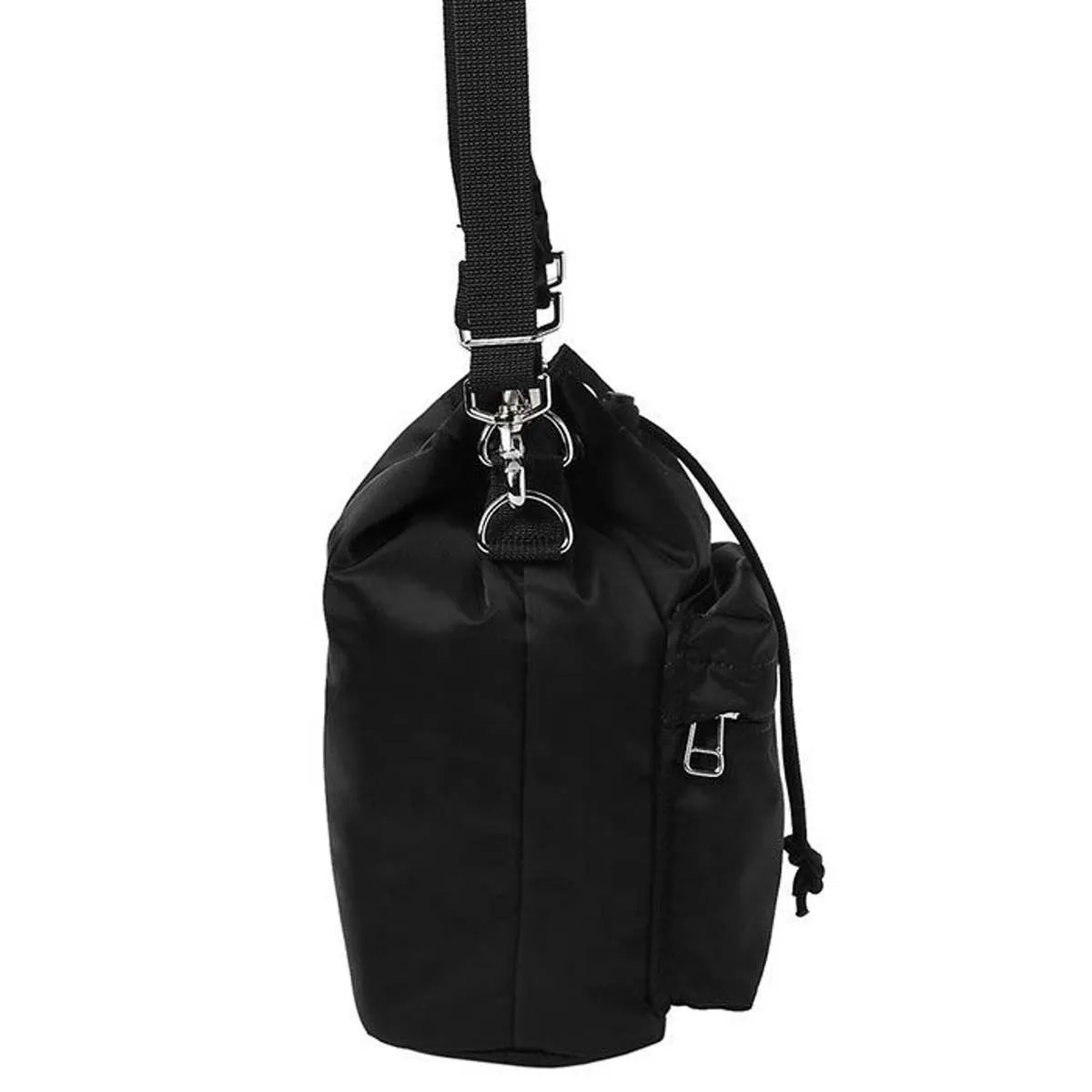 Balloon Sac Small Nylon Twill Bucket Bag - Black