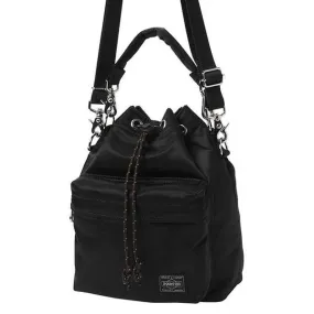 Balloon Sac Small Nylon Twill Bucket Bag - Black