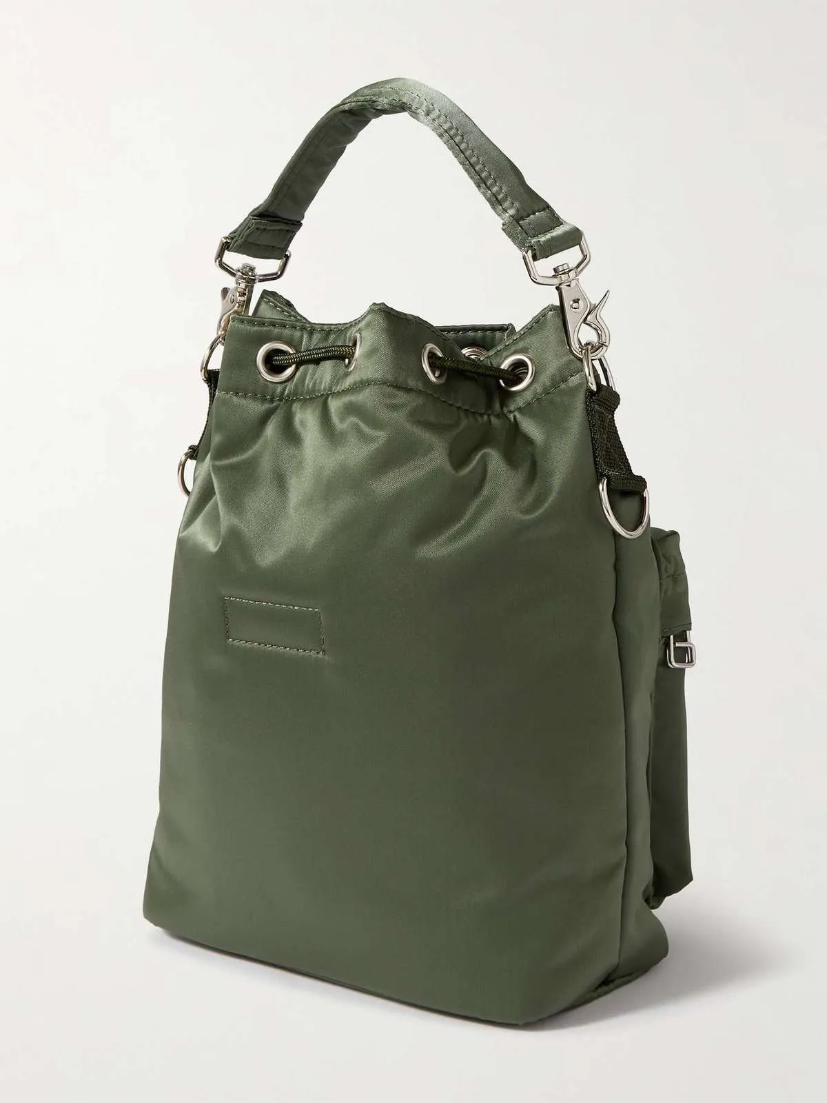 Balloon Sac Small Nylon Twill Bucket Bag - Sage Green