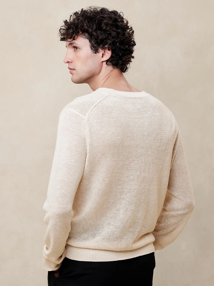 Banana Republic Linen V-Neck Sweater