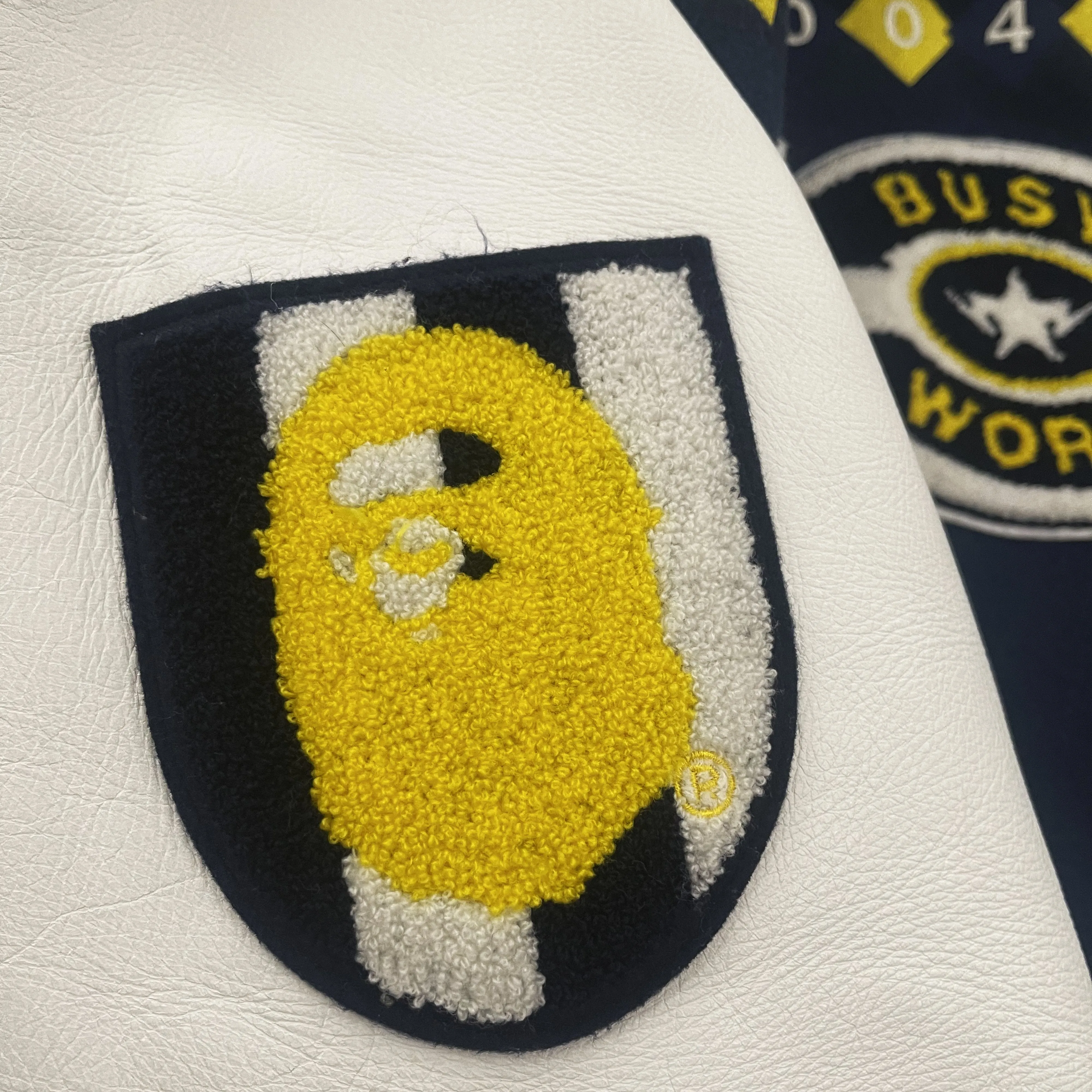 Bape Busy Works 07 Varsity Jacket - M