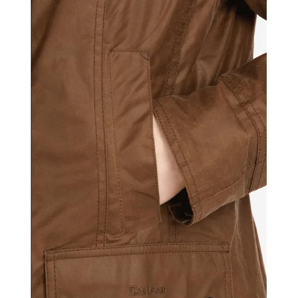 Barbour Womens Classic Beadnell Wax Jacket in Bark