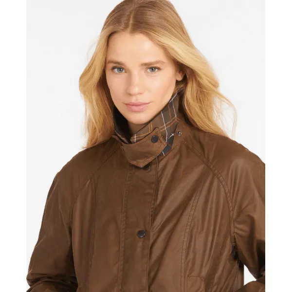 Barbour Womens Classic Beadnell Wax Jacket in Bark