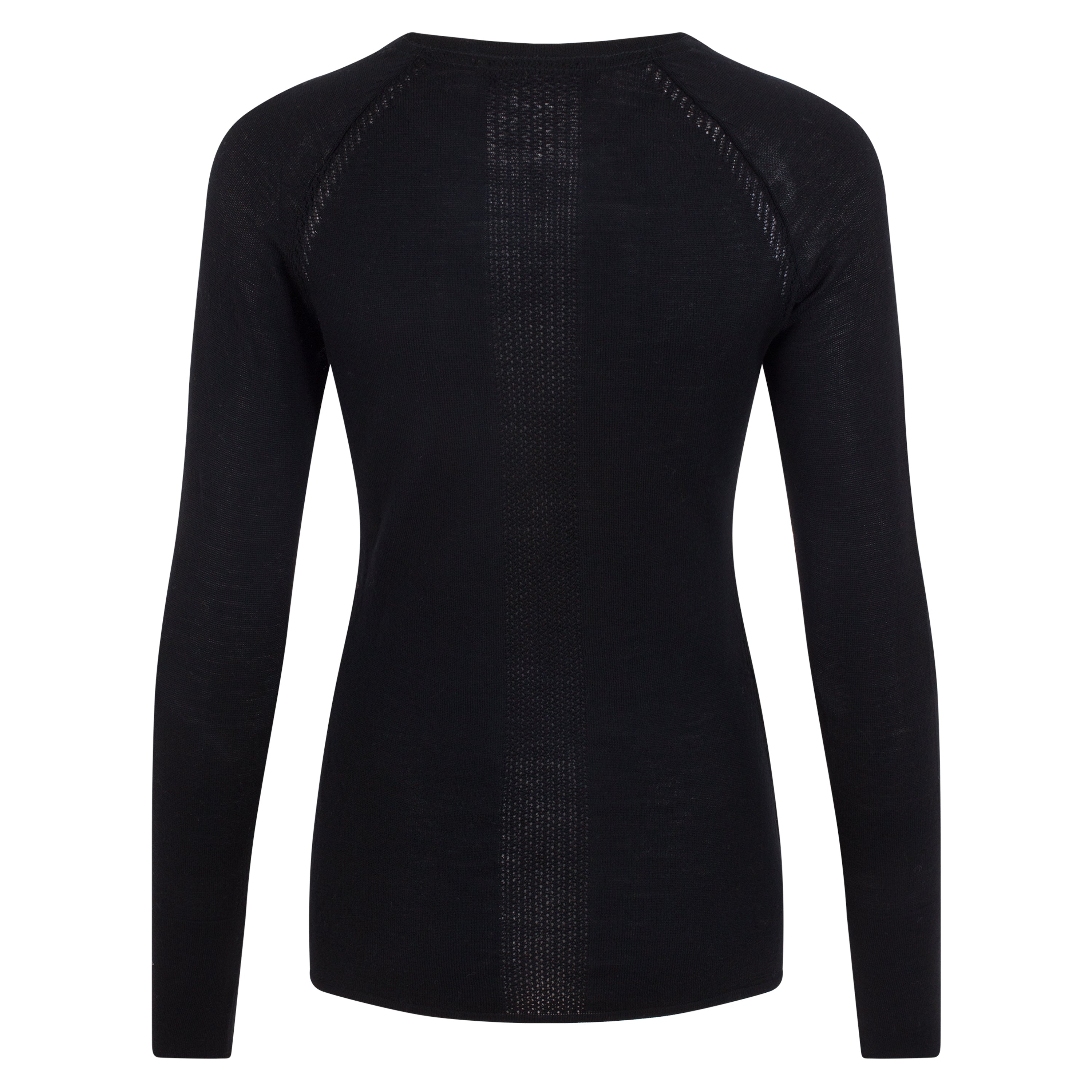 Black Merino Active Training Long-Sleeve TOP