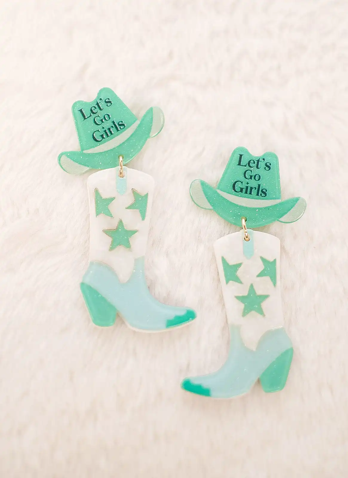 Blue Let's Go Girls Earrings