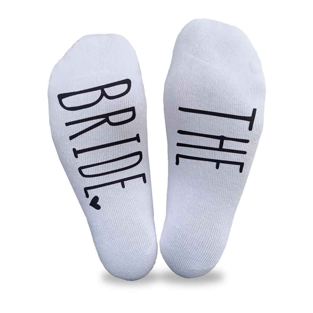 Bridal Party Socks - Wedding Role on the Bottom of the Foot