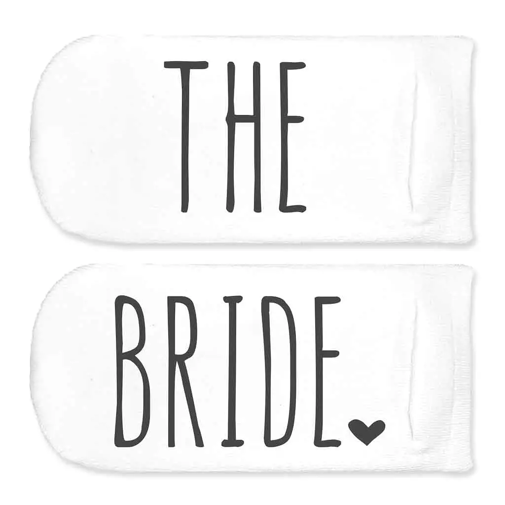 Bridal Party Socks - Wedding Role on the Bottom of the Foot