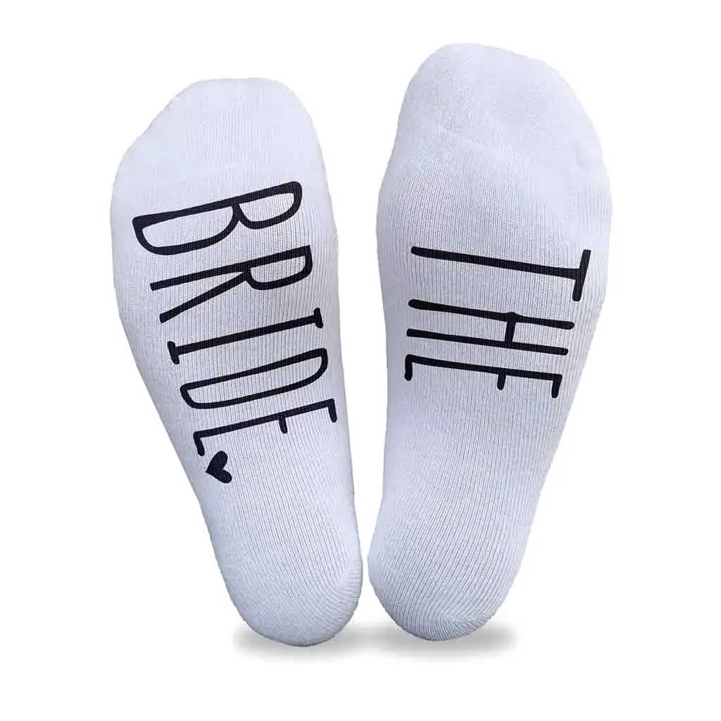 Bridal Party Socks - Wedding Role on the Bottom of the Foot