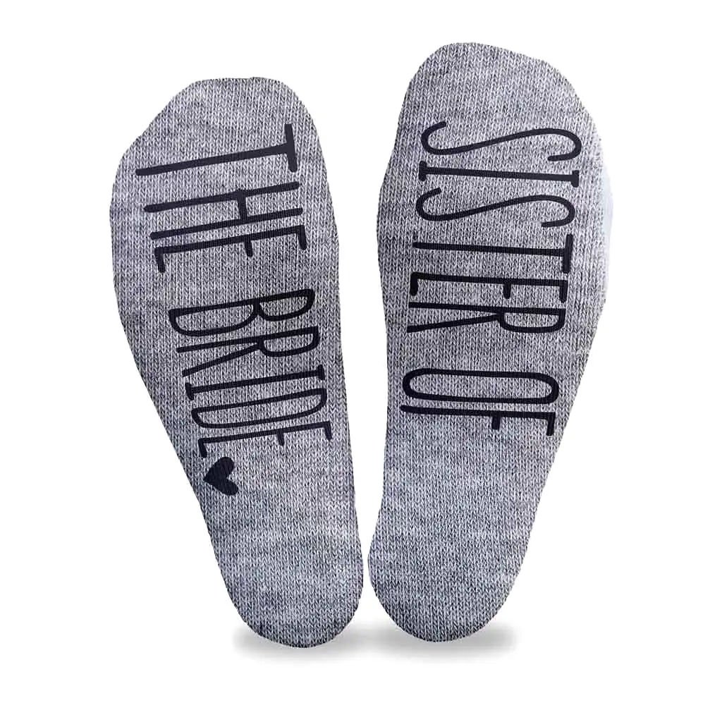 Bridal Party Socks - Wedding Role on the Bottom of the Foot