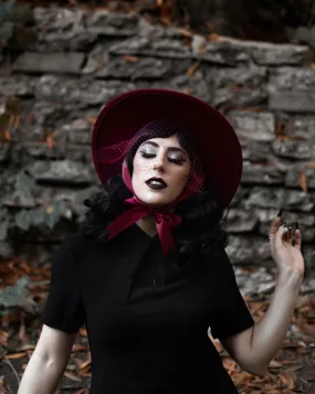 Burgundy | Lively Ghosts Veiled Hat