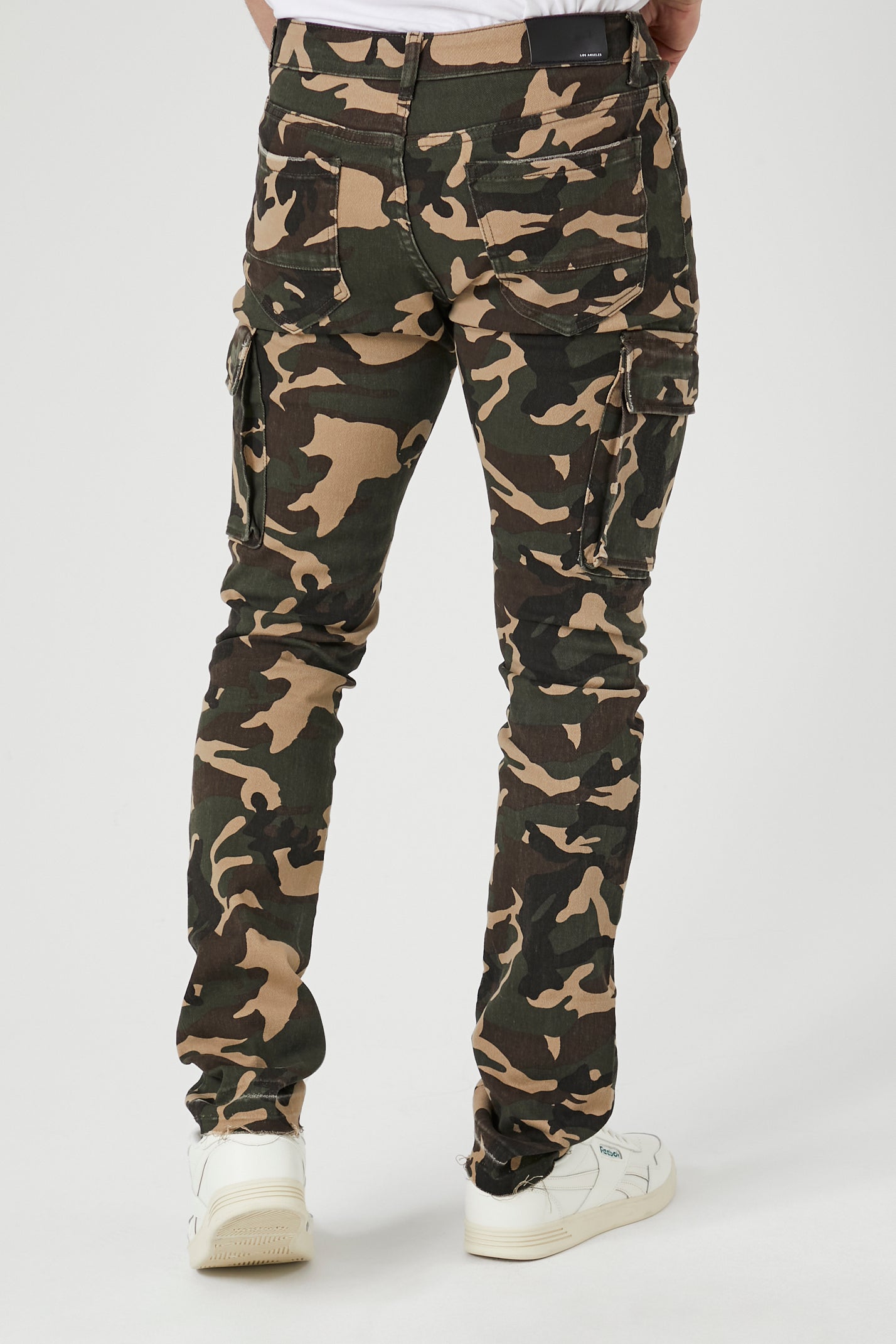 Camo Print Cargo Skinny Jeans