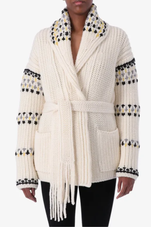 Cardigan with Bead Embroidery