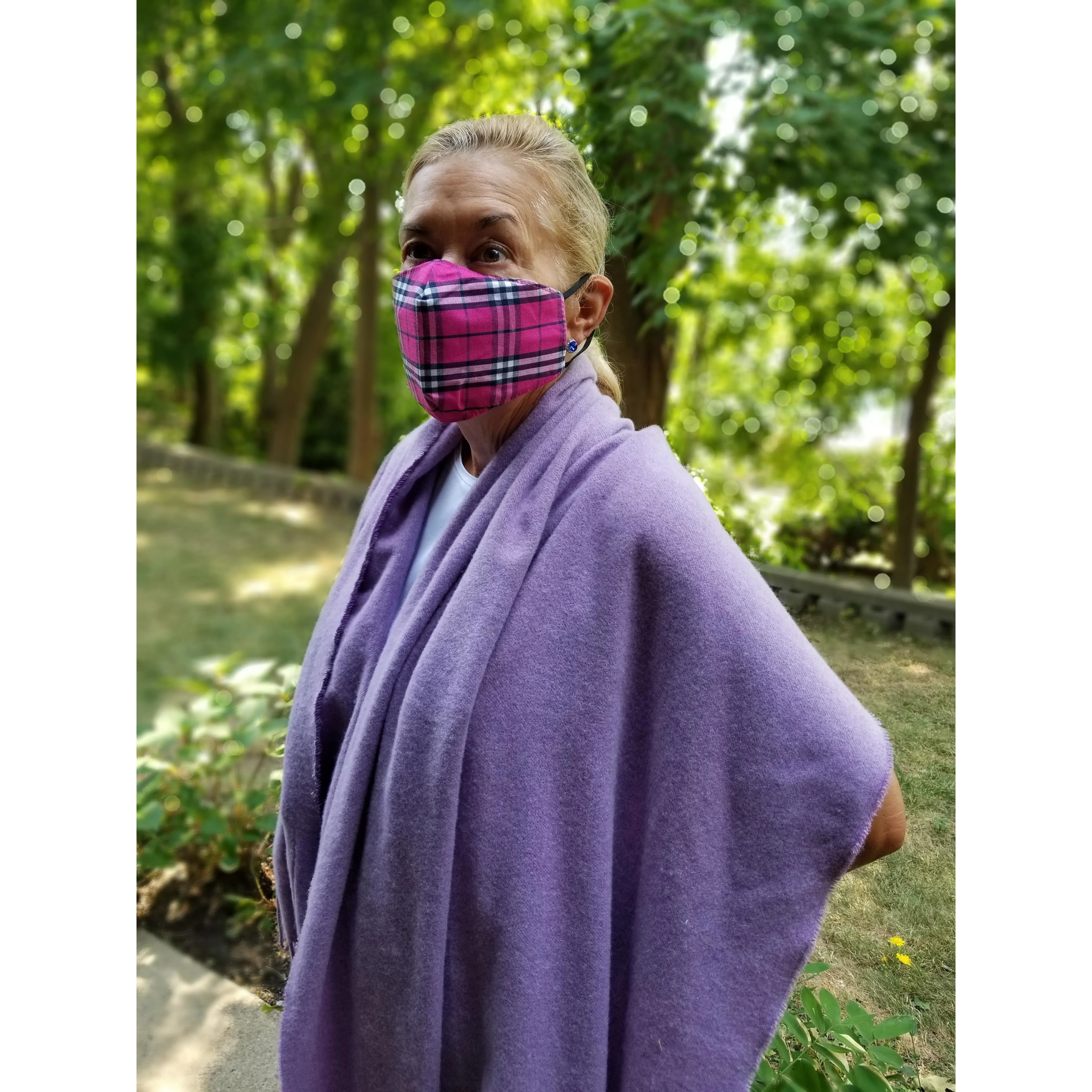 Cashmere Feel Light Lavender Shawl AZ2108