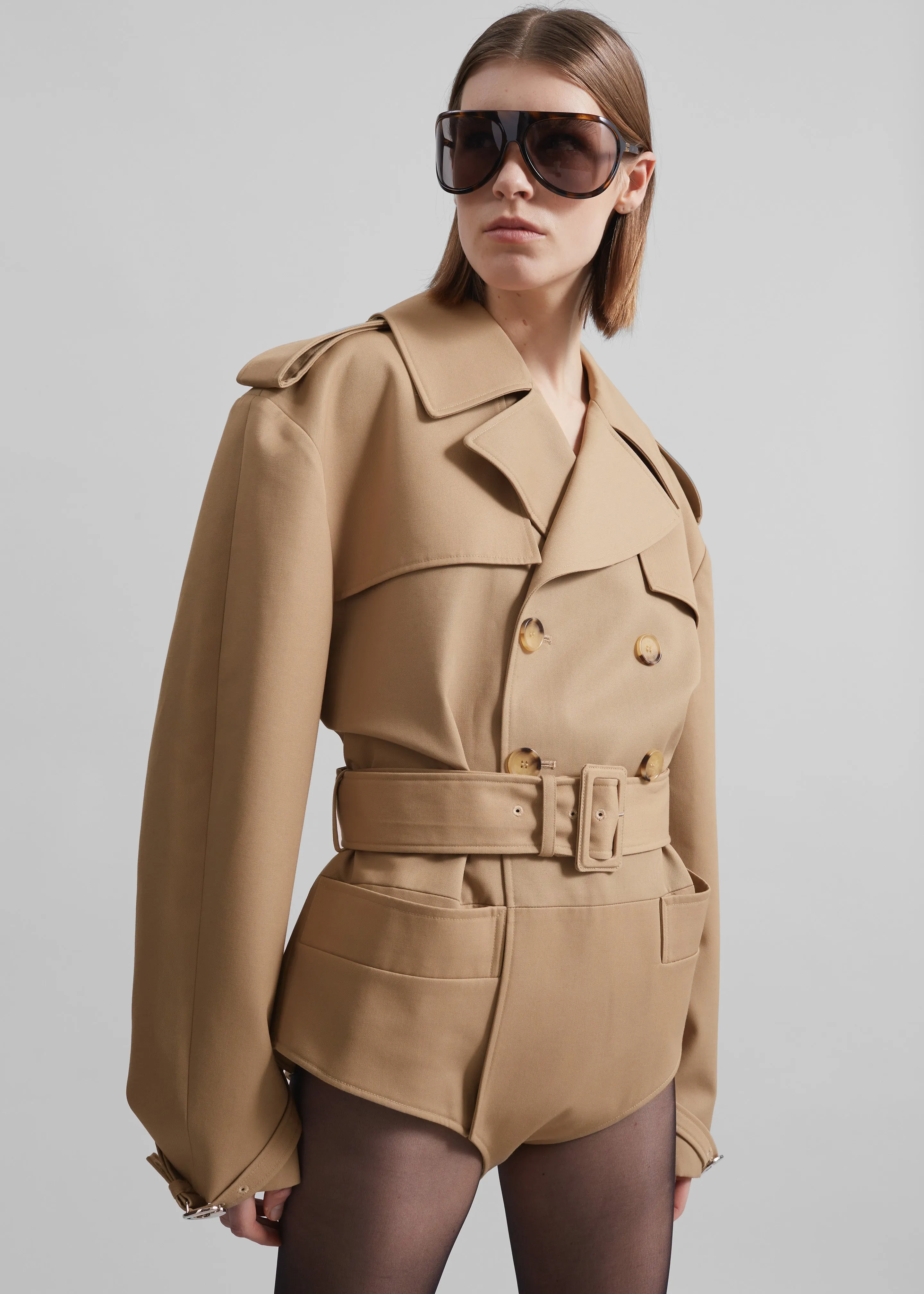 Coperni Body Trench Coat - Beige