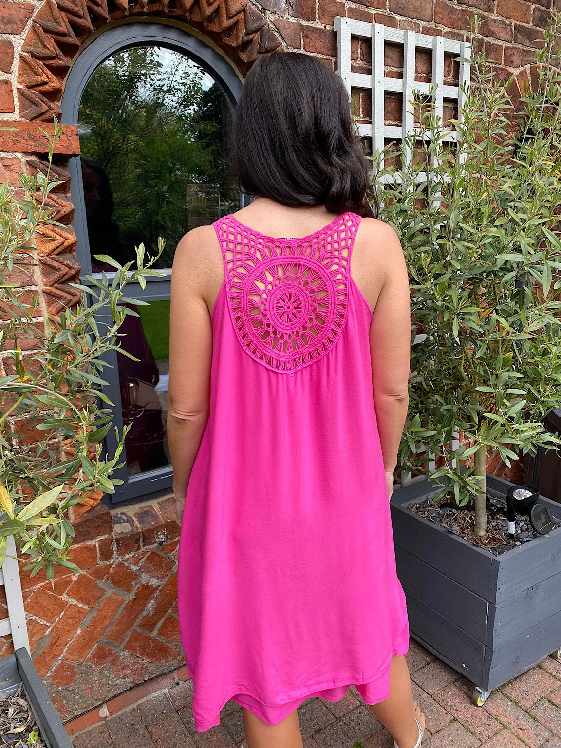 Crochet Back Detail Dress Lucy