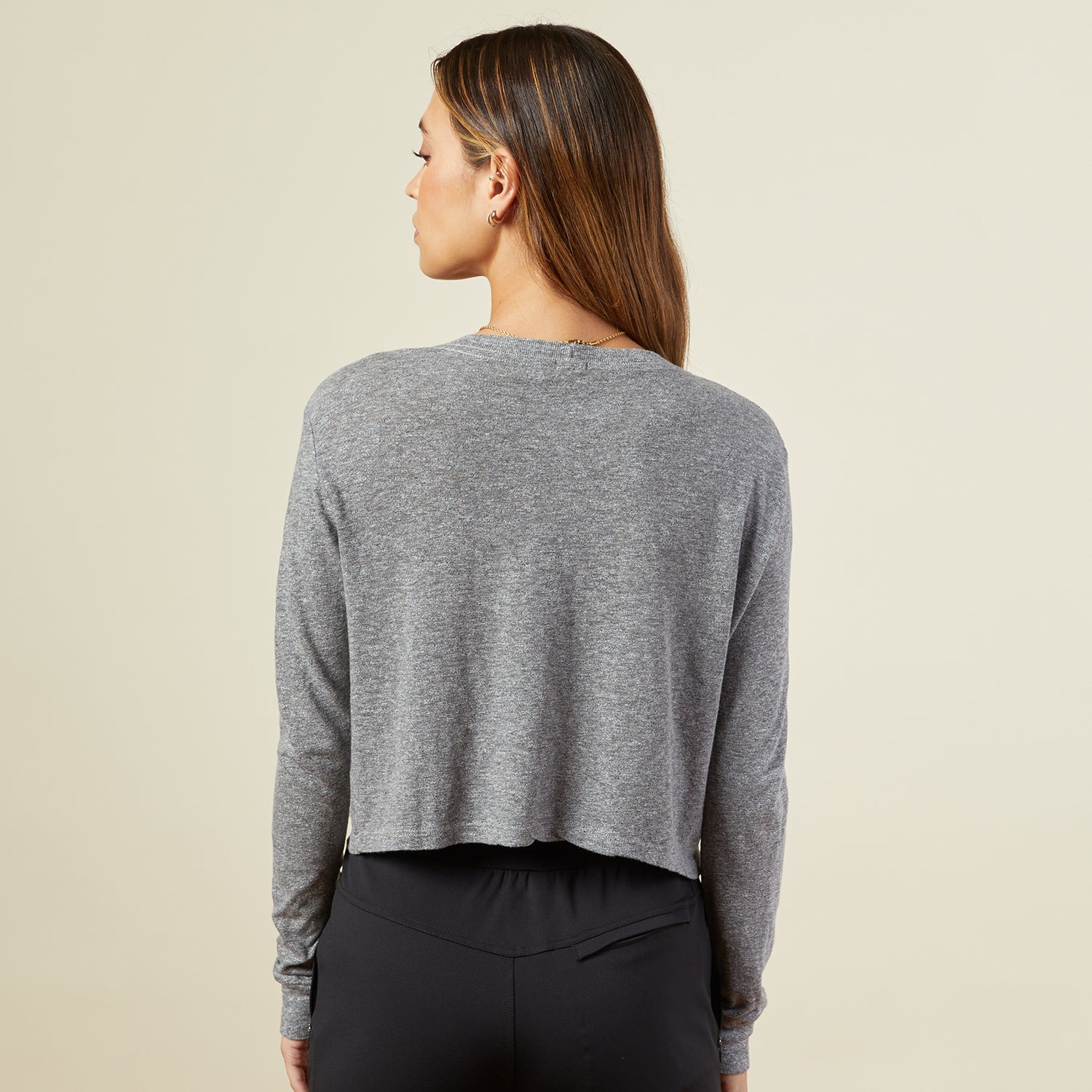 Cropped Long Sleeve Ex-Boyfriend Pocket Crew