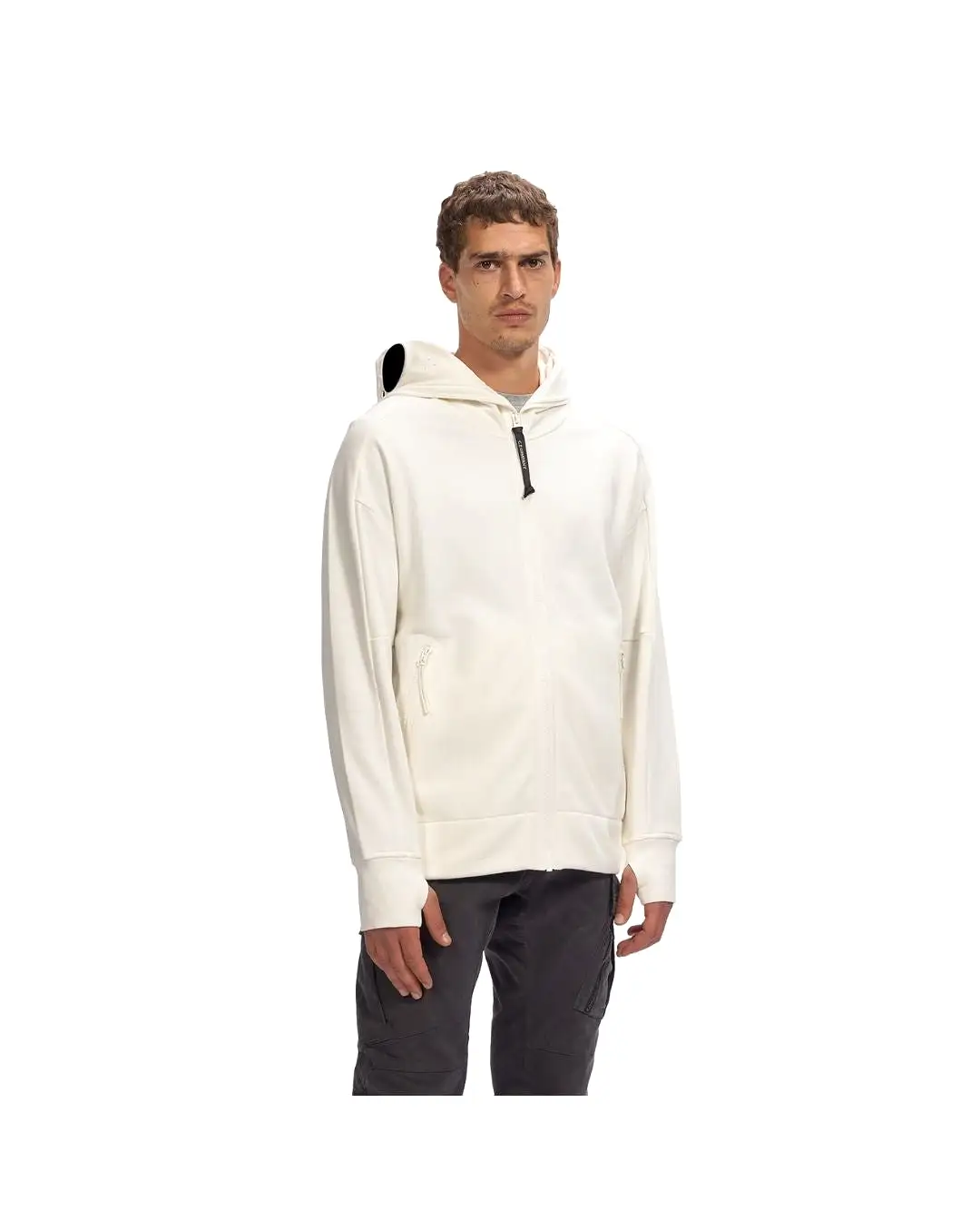 Diagonal Raised Fleece Zip