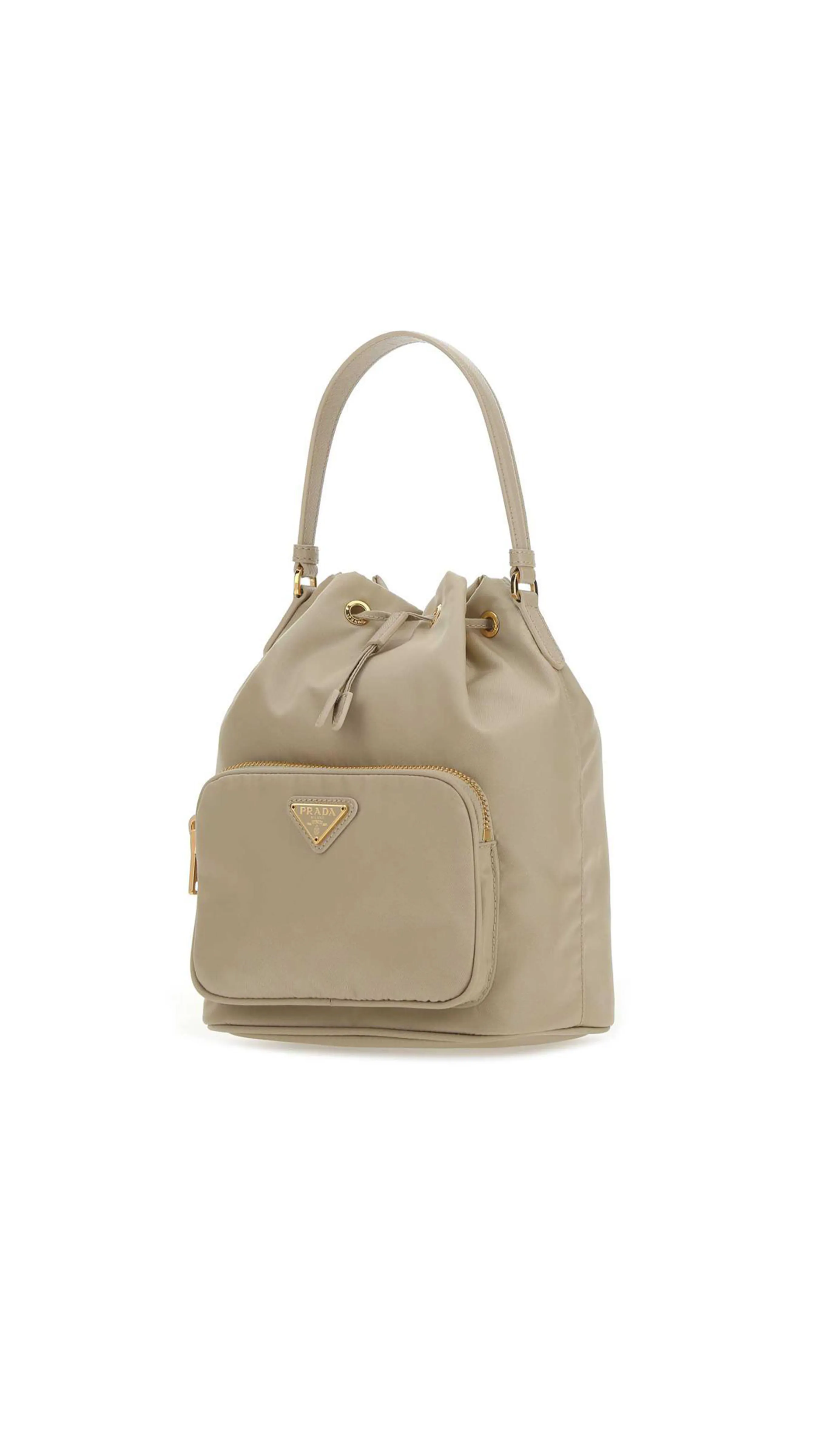 Duet Re-Nylon Bucket Shoulder Bag - Desert Beige