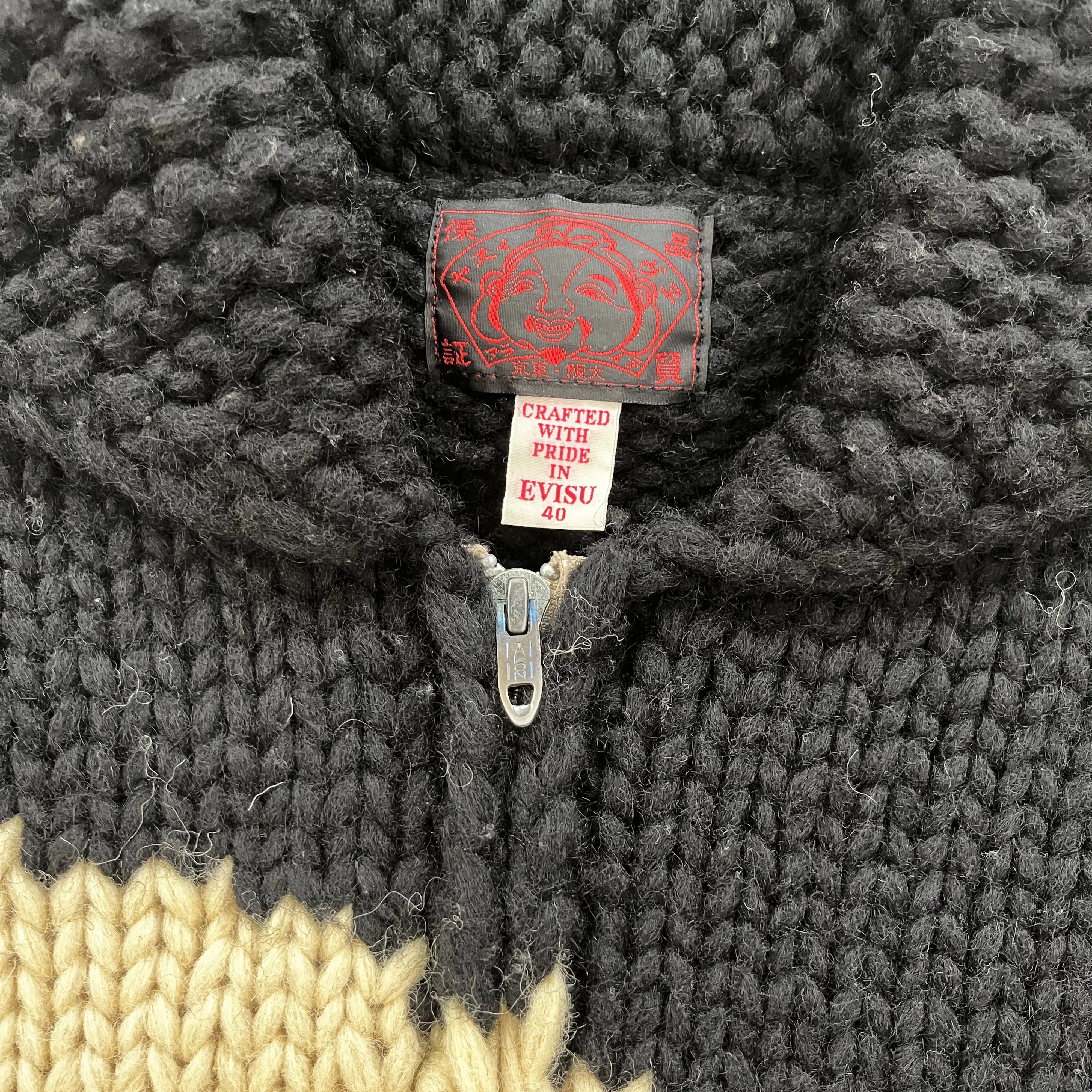 Evisu Cowichan Knitted Cardigan - M