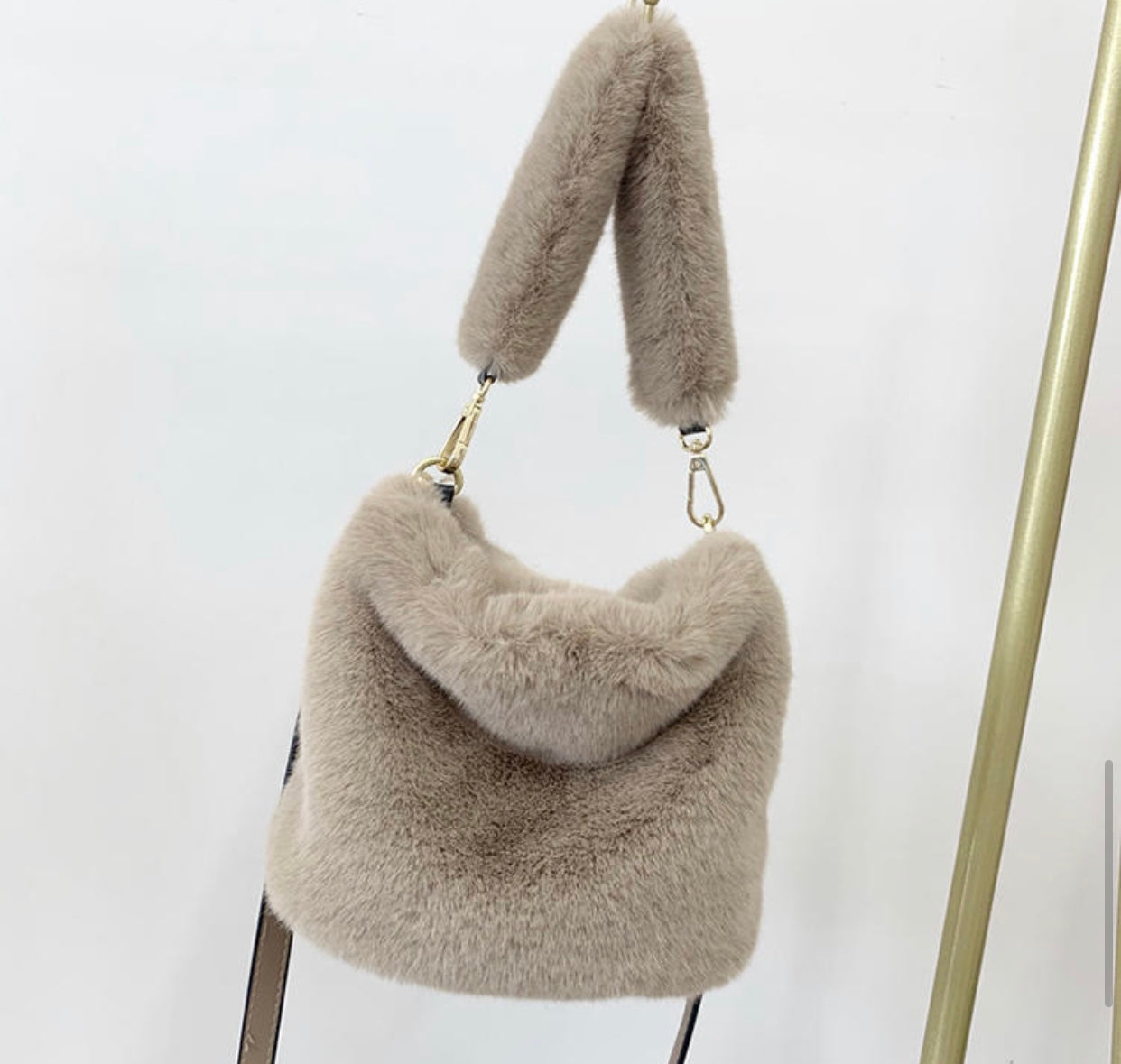 Faux Fur Bucket Bag