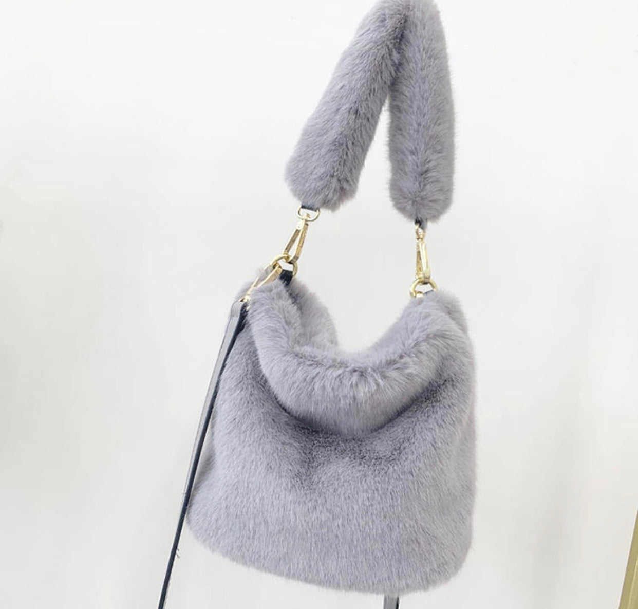 Faux Fur Bucket Bag