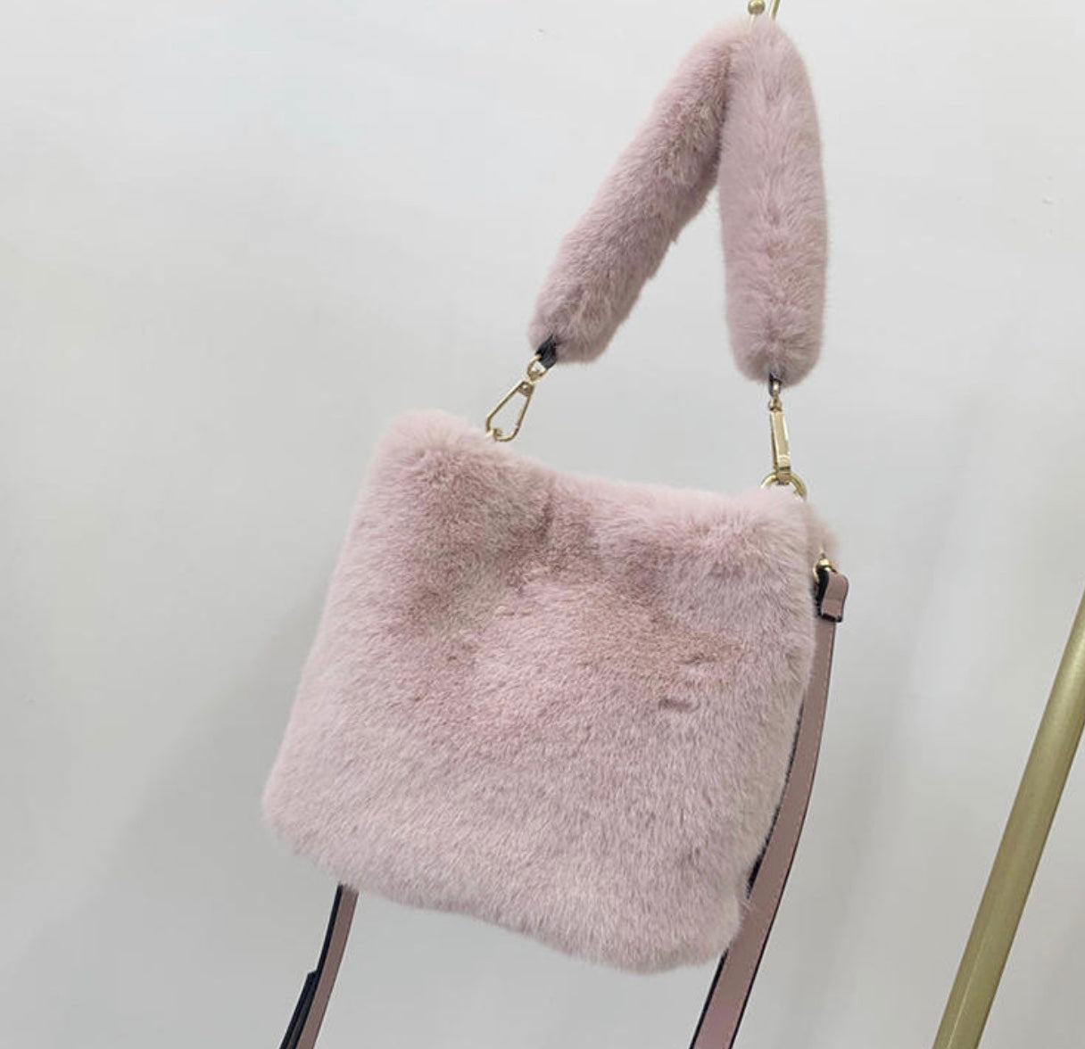 Faux Fur Bucket Bag