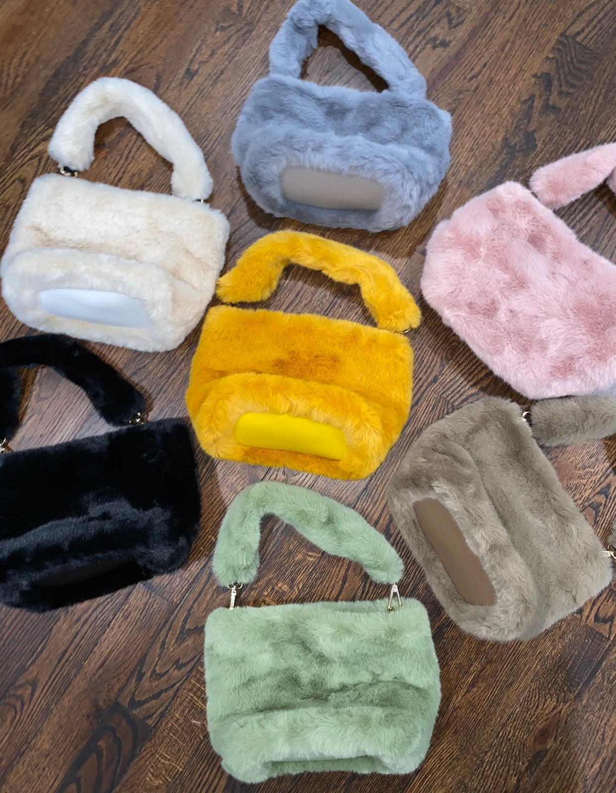 Faux Fur Bucket Bag