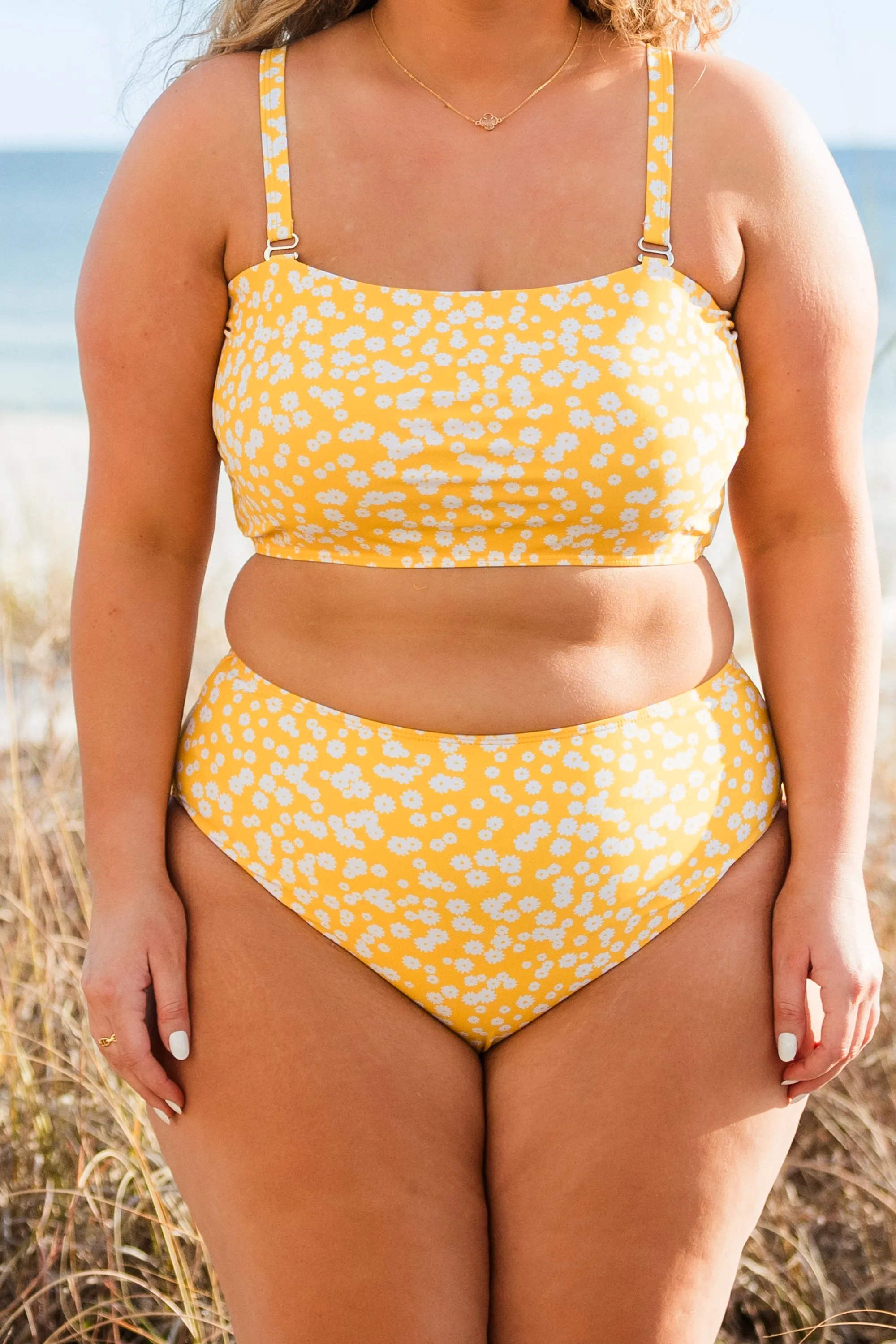 Feeling Fine And Sandy Swim Bottom, Yellow Floral