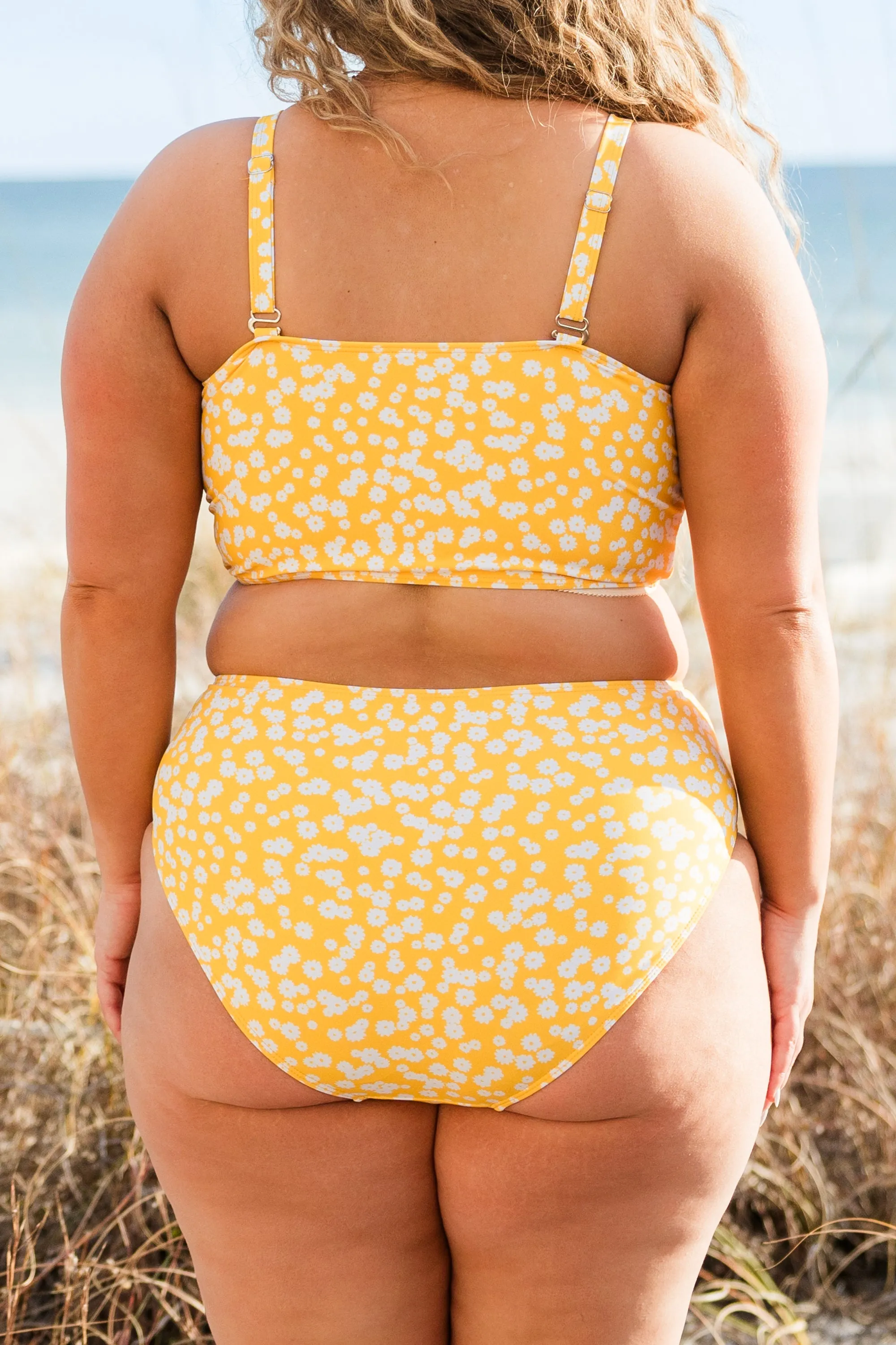 Feeling Fine And Sandy Swim Bottom, Yellow Floral