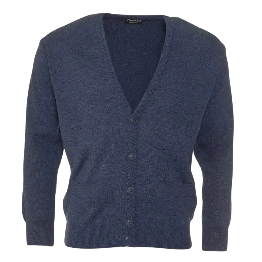 Franco Ponti Button Front Cardigan in Dark Denim