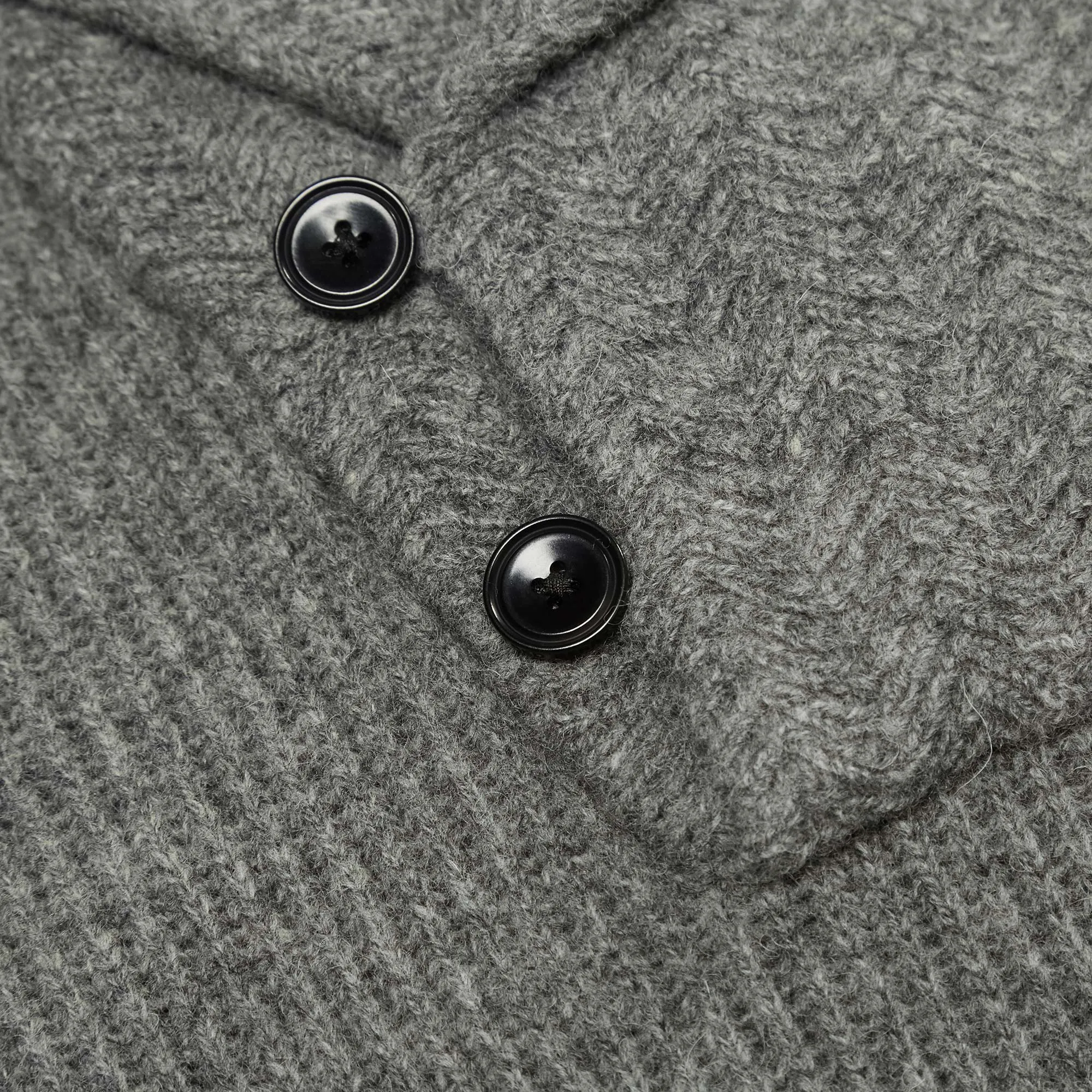 Fred Perry Fisherman Shawl Collar KnitGrey Marl