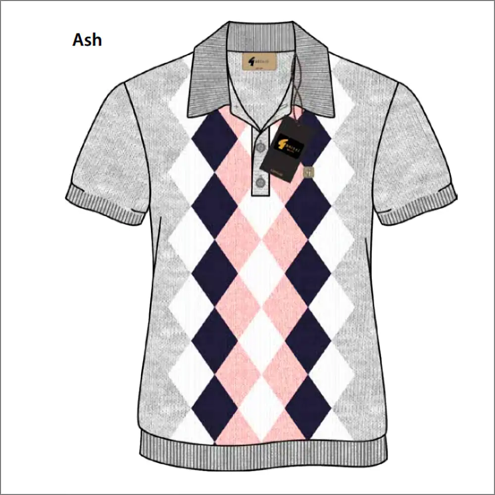 Gabicci Vintage Pablo Ash Pattern Polo Top*