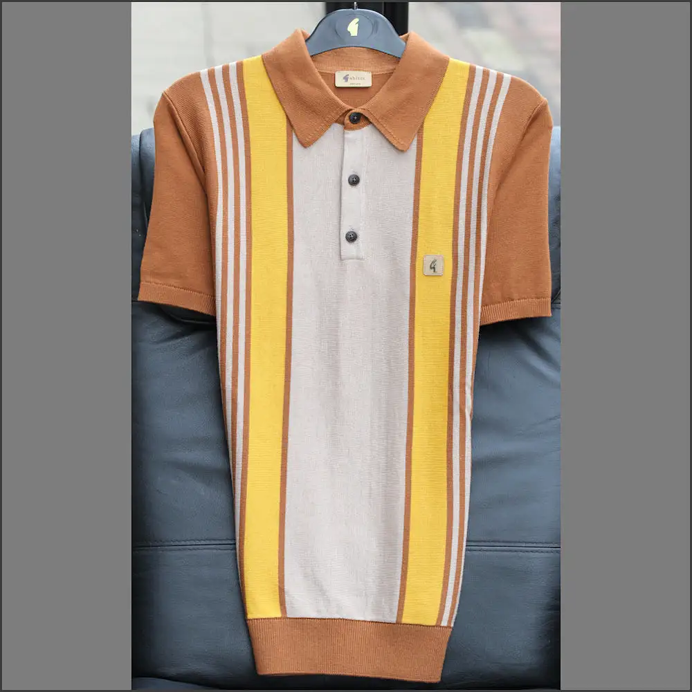 Gabicci Vintage Searle Walnut Pattern Polo Top*